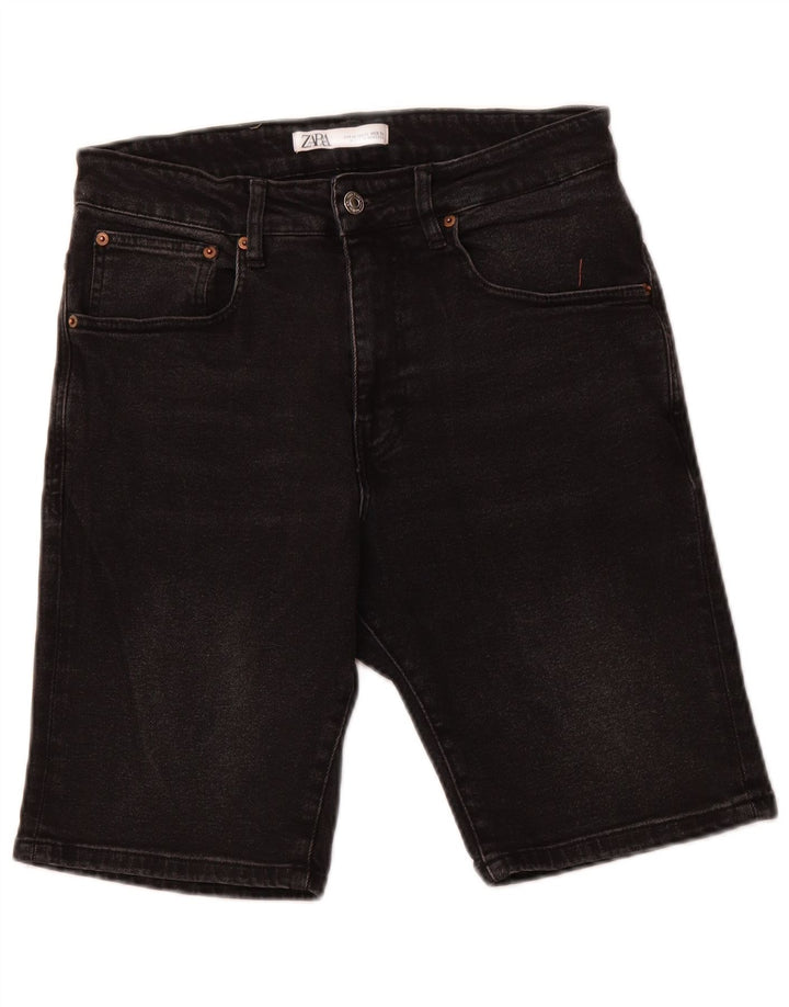 Męskie spodenki jeansowe ZARA EU 40 Medium W31, czarne, bawełniane