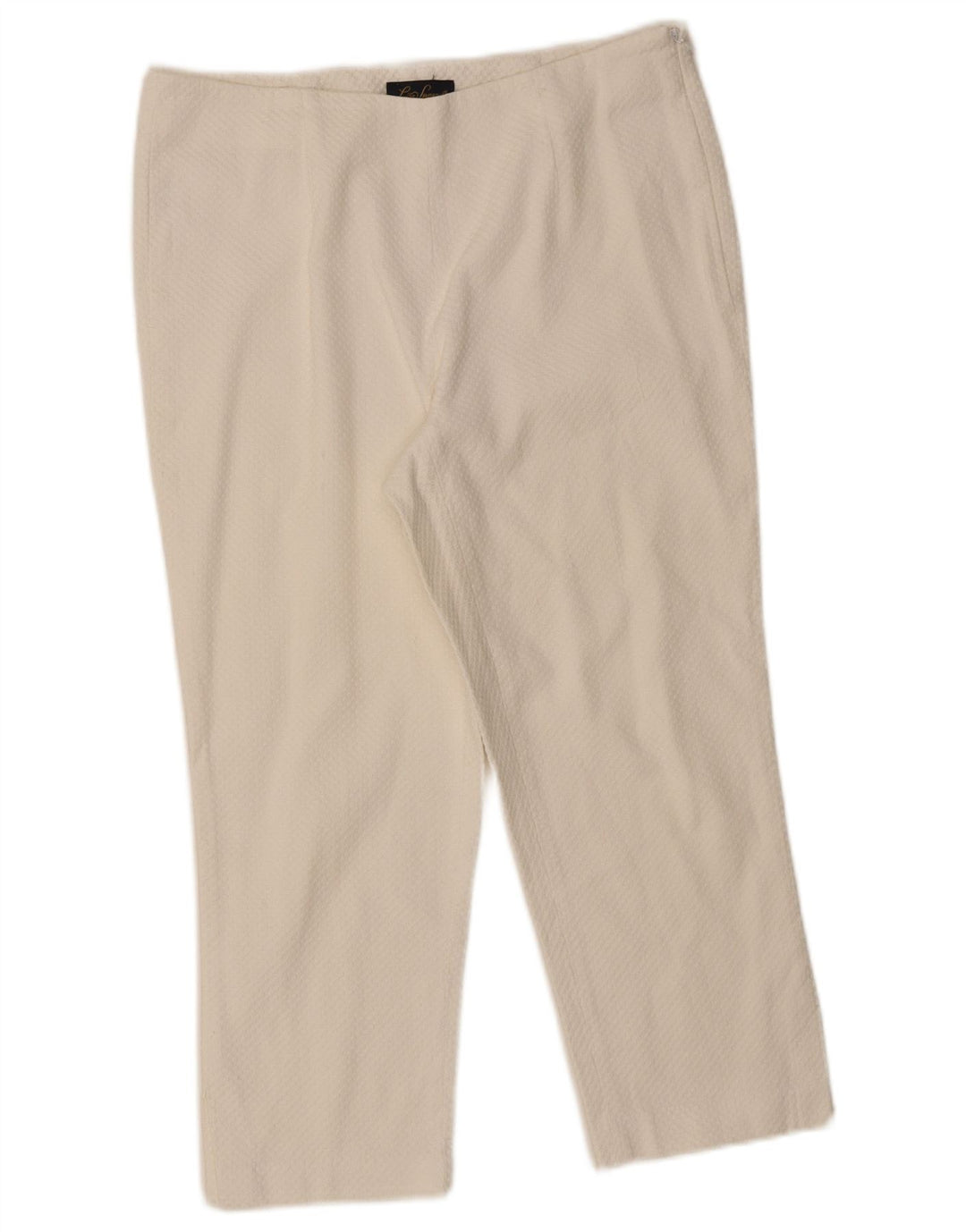 Damskie spodnie Capri Luisa Spagnoli IT 44 Medium W30 L21 Biała bawełna