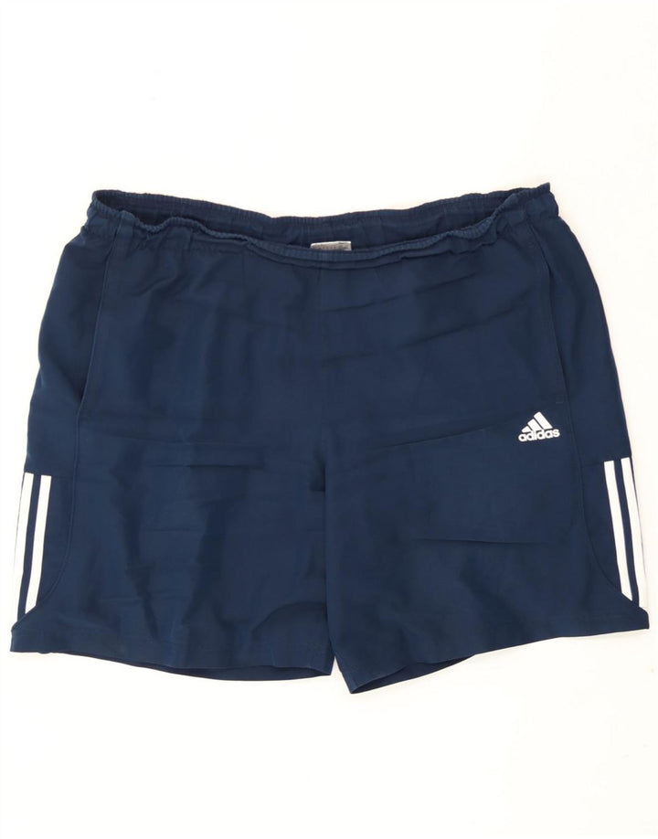 Męskie spodenki sportowe Adidas Climalite XL granatowe, poliestrowe