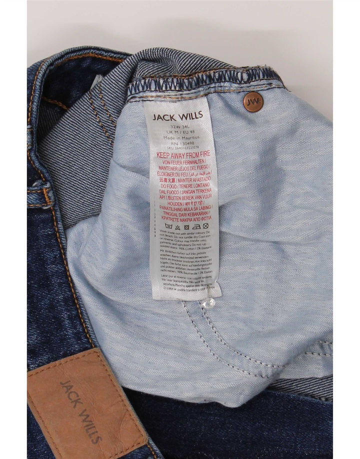 Męskie jeansy slim fit Jack Wills W32 L30 Niebieskie bawełniane