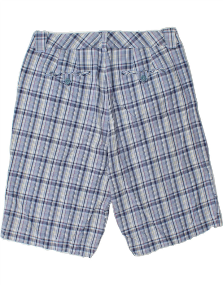 EDDIE BAUER Womens Bermuda Shorts US 12 Large W34  Blue Check Cotton Vintage Eddie Bauer and Second-Hand Eddie Bauer from Messina Hembry 