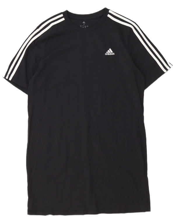 Damska sukienka T-shirt Adidas UK 12/14 Średnia czarna bawełna