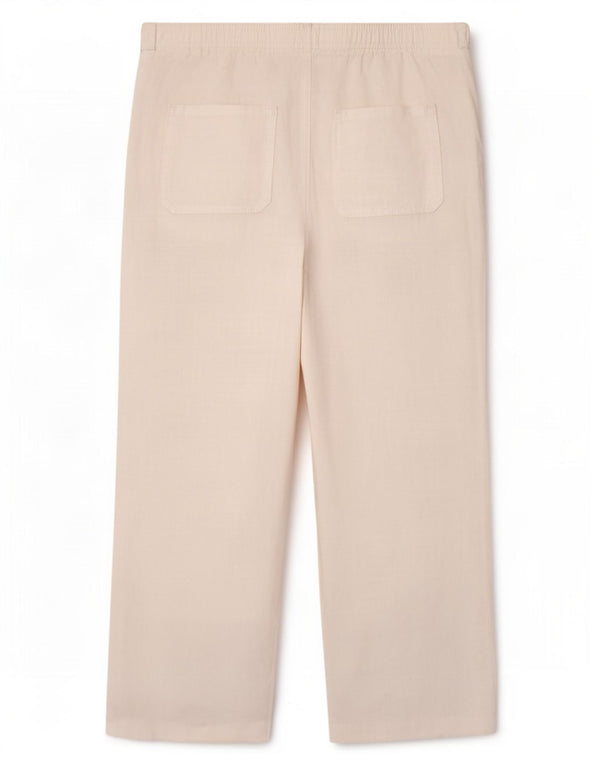 Spodnie Chino Marks & Spencer Damskie UK 18 XL W38 L27 Białe Lniane