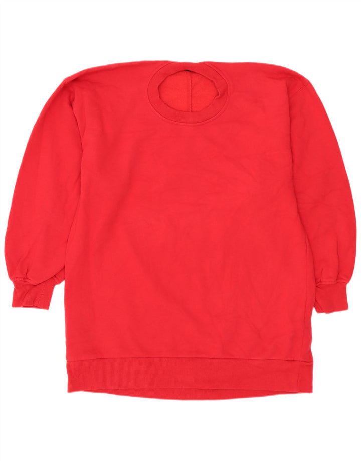 Damski sweter oversize Zara UK 10, mały, czerwony, bawełniany