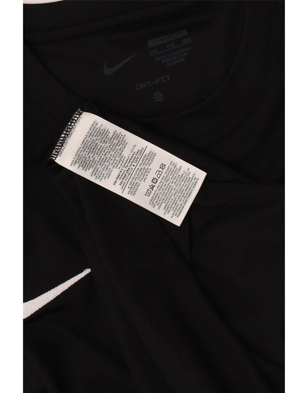 Męski T-shirt Nike Dri Fit Slim Fit Top 2XL Czarny Poliester