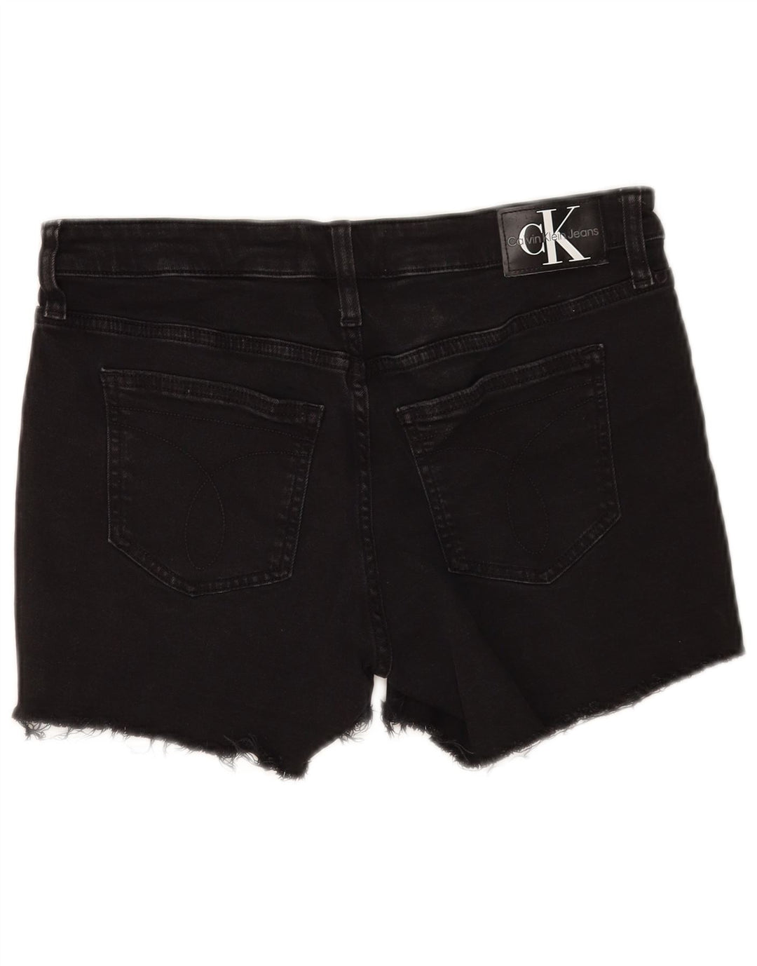 Damskie spodenki jeansowe Calvin Klein W28 Średnia czarna bawełna