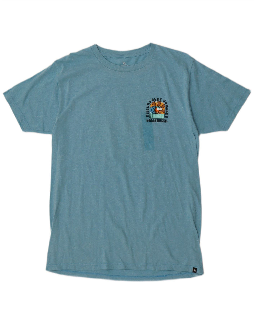 Męska koszulka z grafiką Rip Curl o standardowym kroju, bawełniana w kolorze średnioniebieskim z plamkami