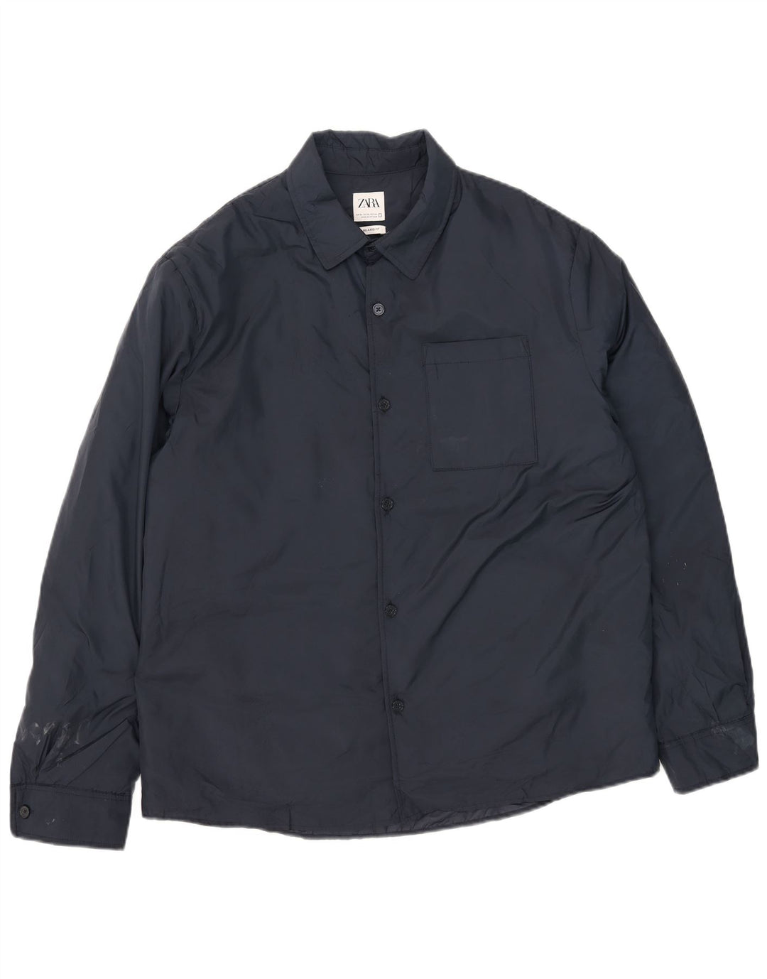 Męska kurtka wiatrówka Zara UK 42 XL, granatowa, poliester