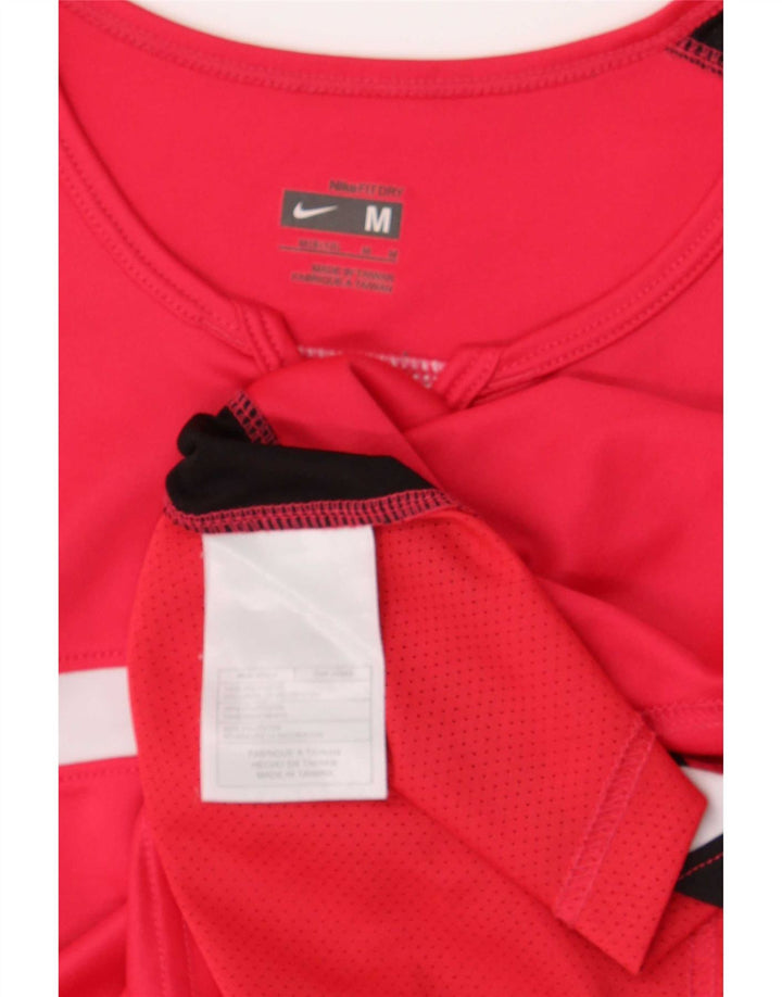 Damska koszulka Nike Dri Fit Top US 8/10, poliester w kolorze średniej czerwieni