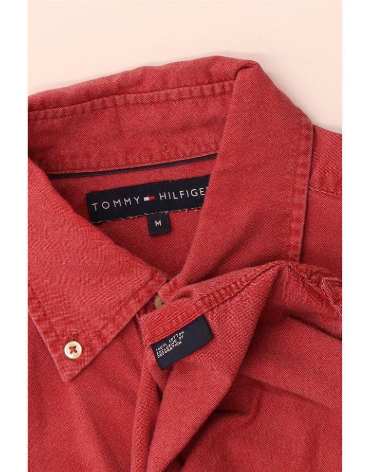Koszula męska Tommy Hilfiger, bawełniana, w kolorze średnio czerwonym