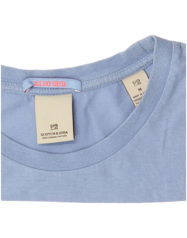 Koszulka męska Scotch & Soda, bawełniana, w kolorze średniego błękitu