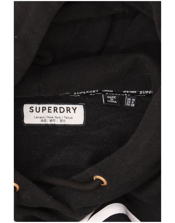 SUPERDRY Damska bluza z kapturem oversize z grafiką UK 10 Small Black