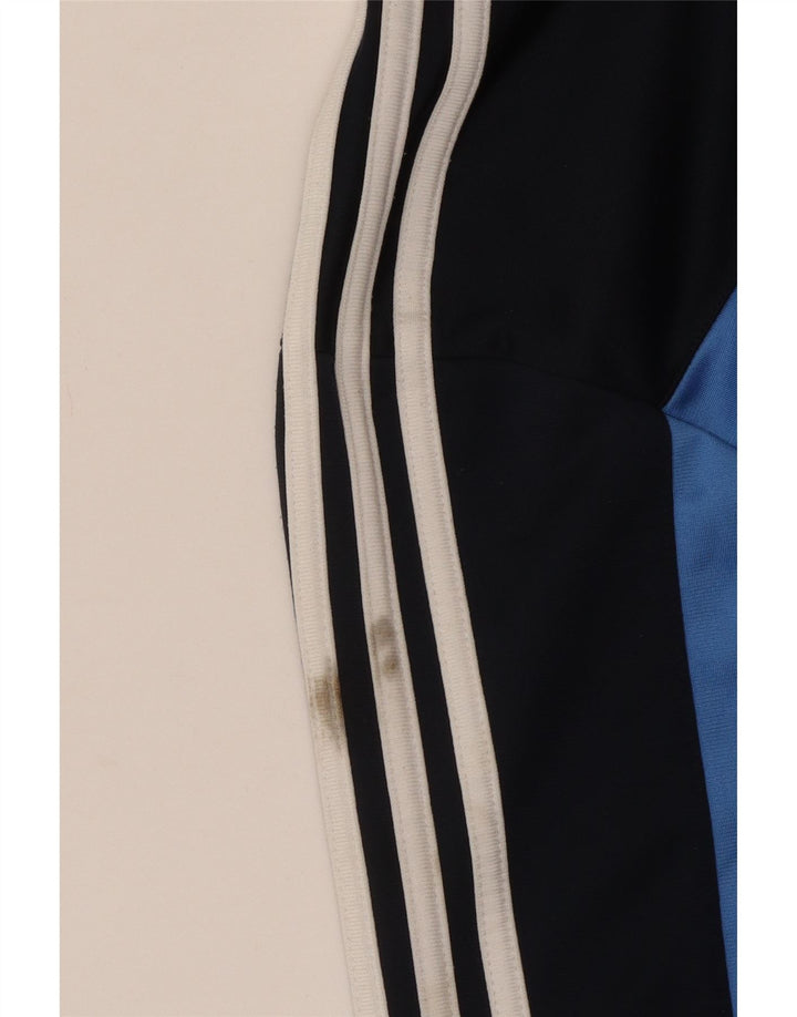Męska bluza dresowa Adidas, średnia granatowa, poliester z blokami kolorów