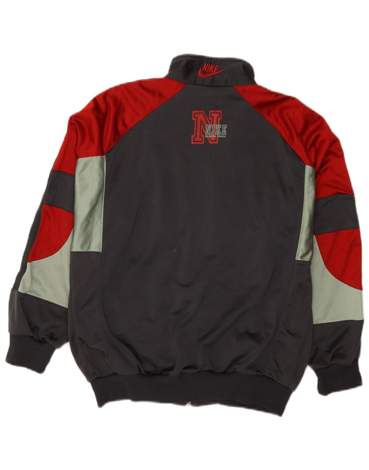 Chłopięca kurtka dresowa Nike Graphic 10-11 lat, średnioszara, z blokami kolorów