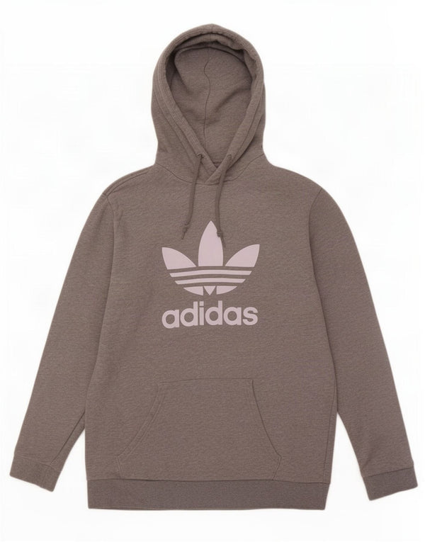 Męska bluza z kapturem Adidas Graphic, średnio szara, nakrapiana