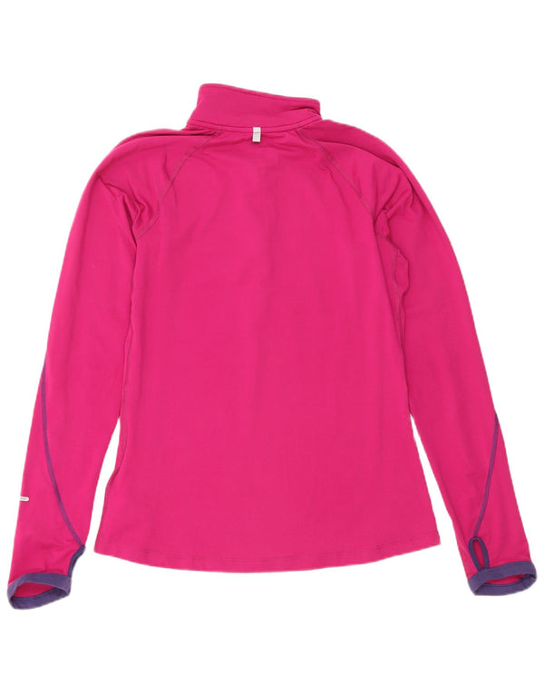 Damski dres Nike Dri Fit z zamkiem błyskawicznym na szyi, UK 10, mały, różowy