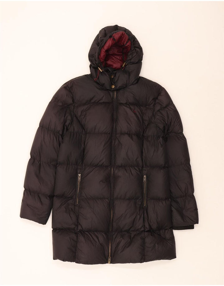 JACK WILLS Womens Hooded Padded Coat UK 12 Medium Black Polyester