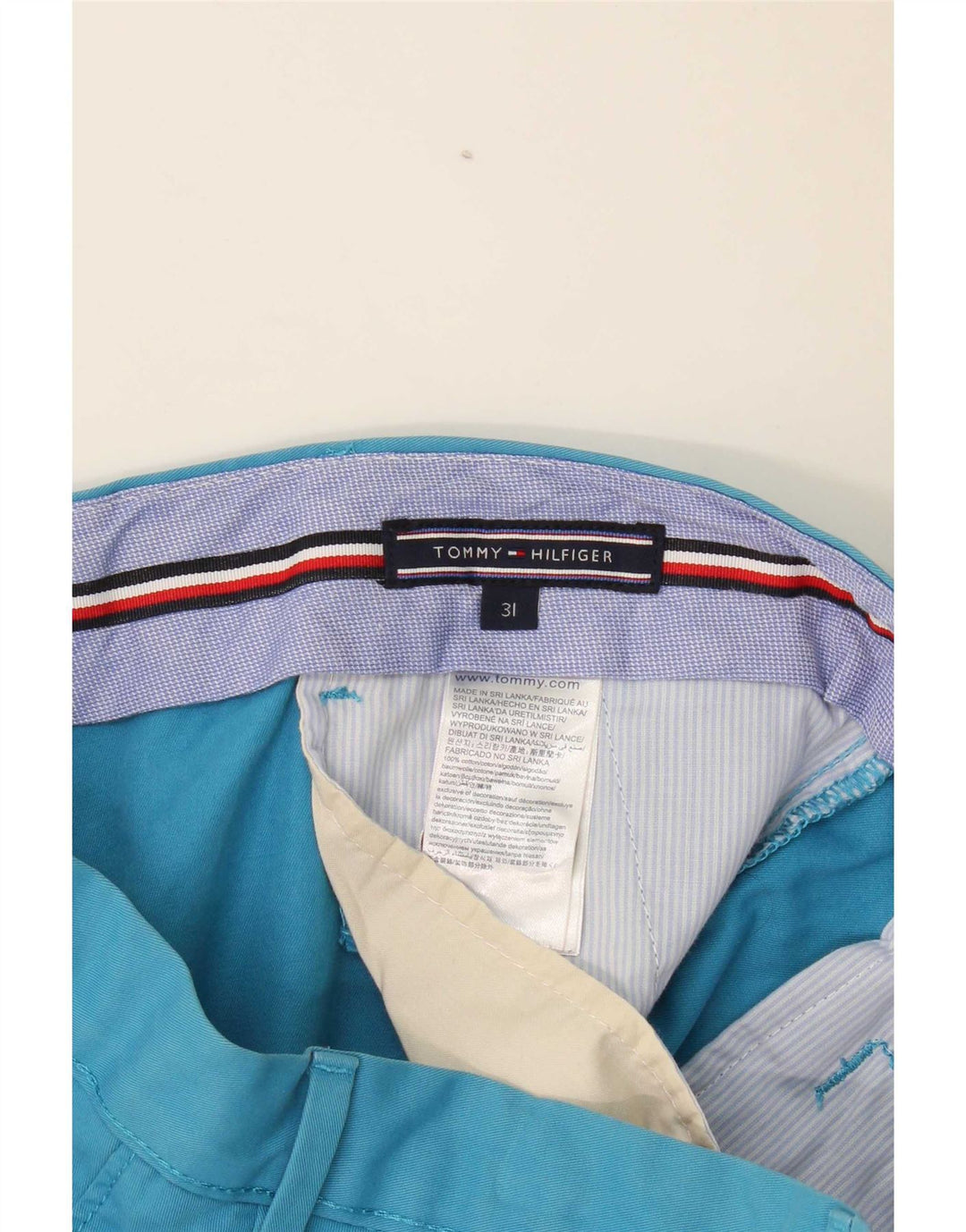 Męskie spodenki Chino Tommy Hilfiger W31 Średnioniebieskie, bawełniane