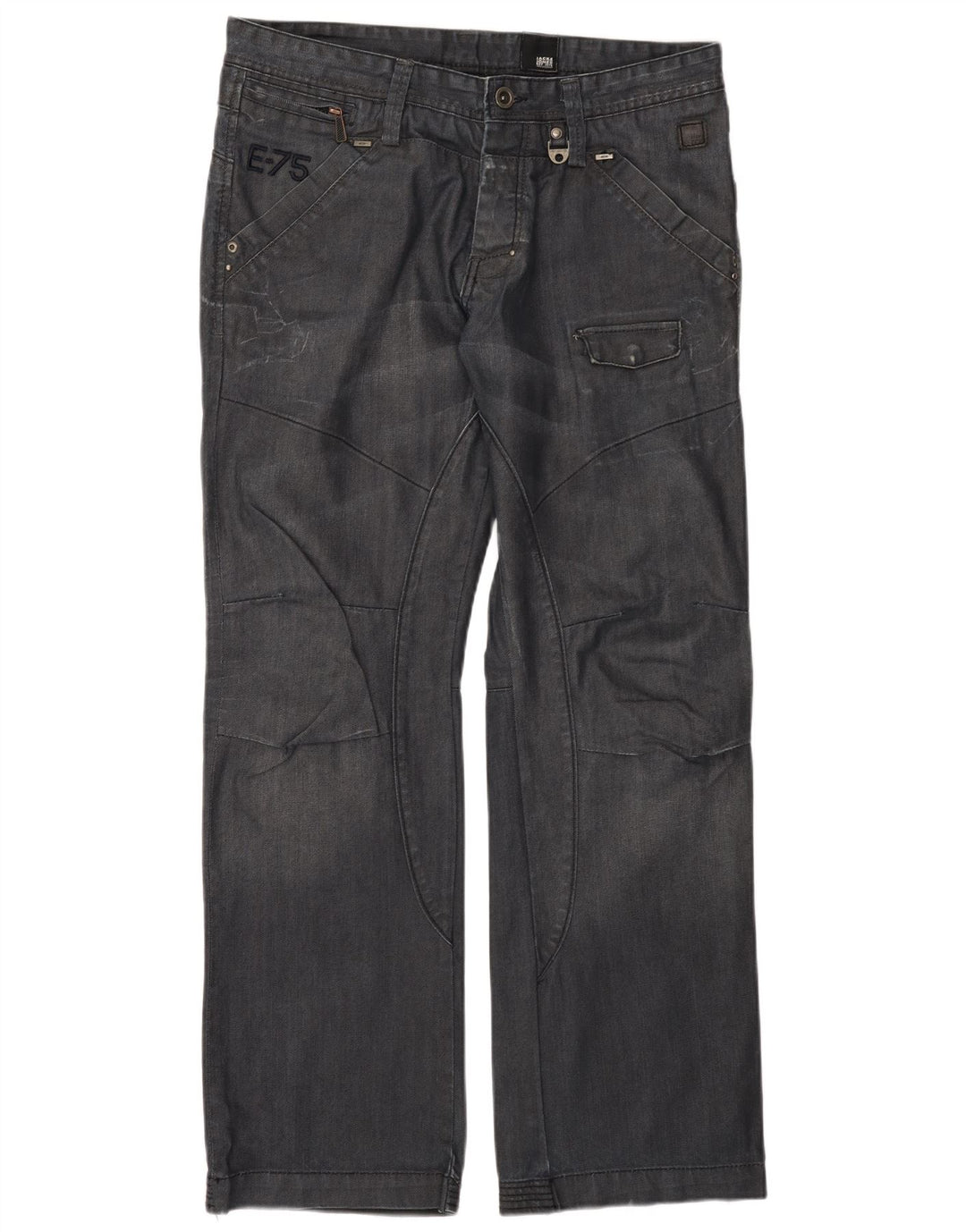 Męskie proste dżinsy Jack & Jones W34 L32 Granatowa bawełna
