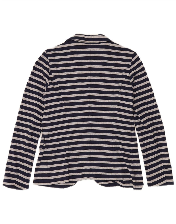 Damska marynarka Benetton zapinana na 1 guzik UK 10 w małe granatowe paski