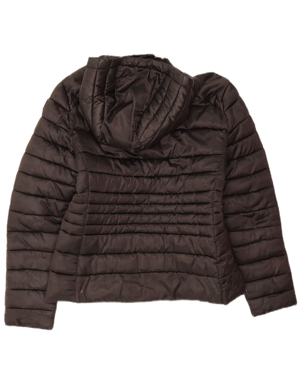 Invicta Womens Hooded Padded Jacket UK 16 Large Black Polyamide