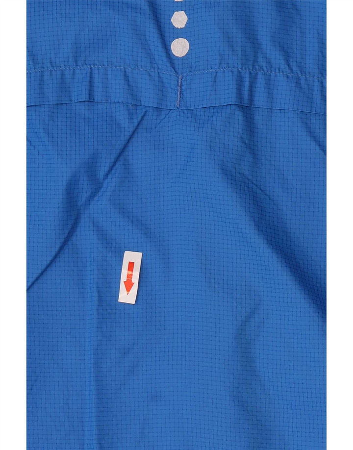 Męska kurtka przeciwdeszczowa Puma z kapturem UK 42 XL, nylon w niebieską kratkę