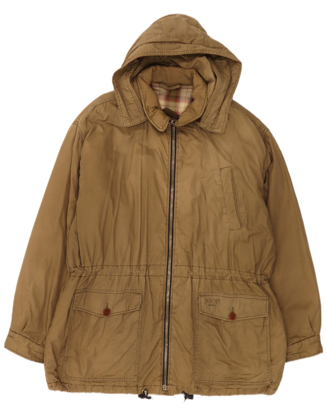 Męska kurtka parka z kapturem Joop IT 54 2XL, bawełna khaki