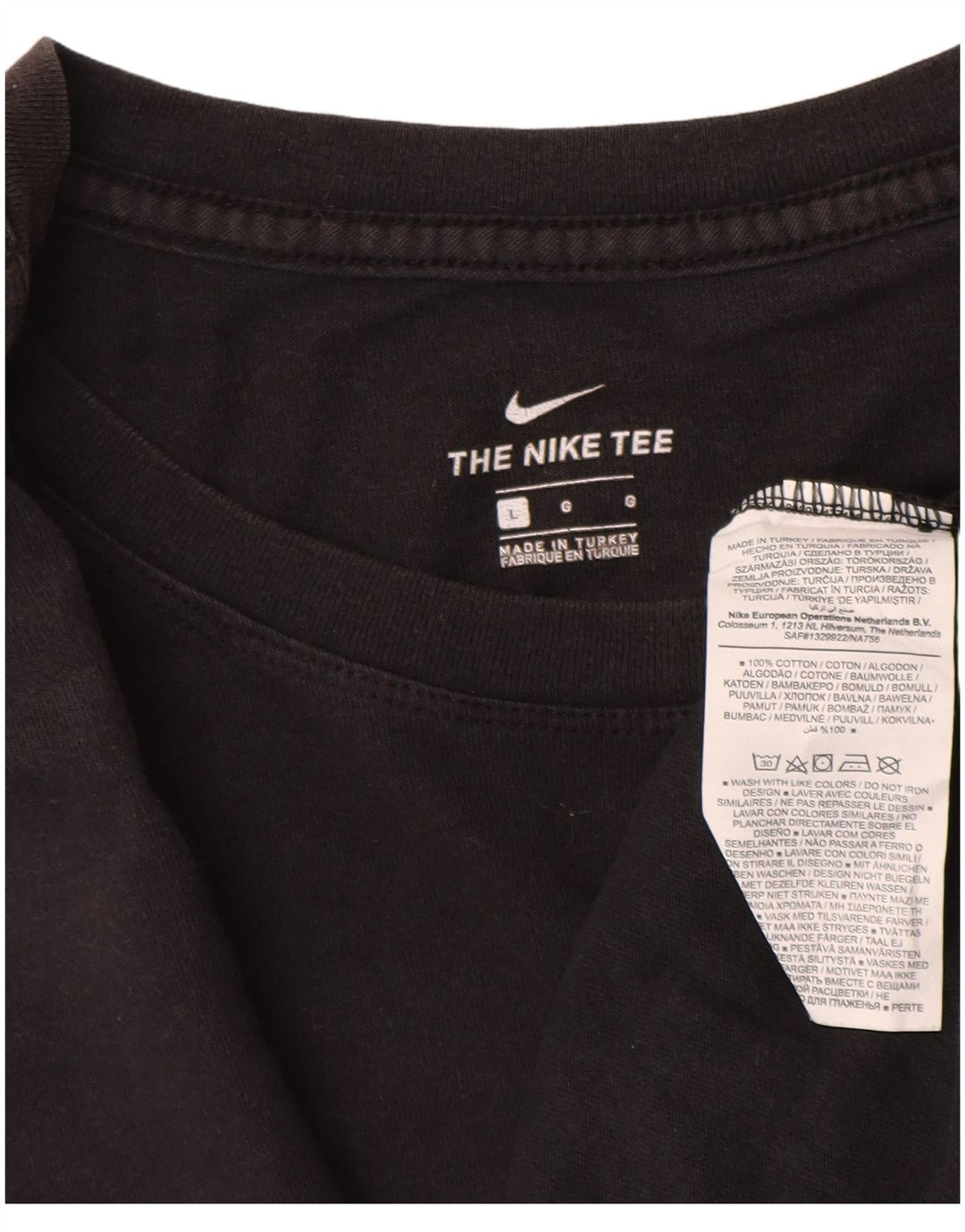 Męski T-shirt z grafiką Nike, duży, czarny, bawełniany