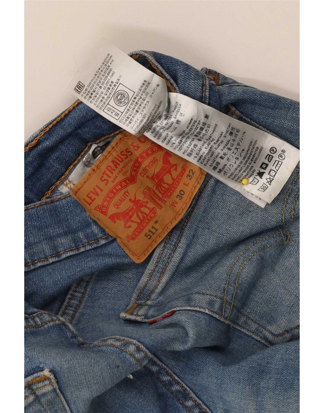 Levi's Męskie 511 Slim Jeans W30 L32 Niebieskie bawełniane