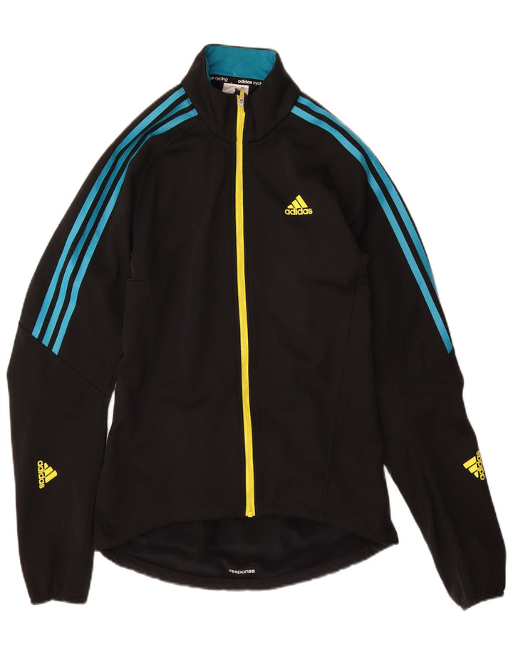 Adidas Męska bluza dresowa, mała, czarna, poliestrowa