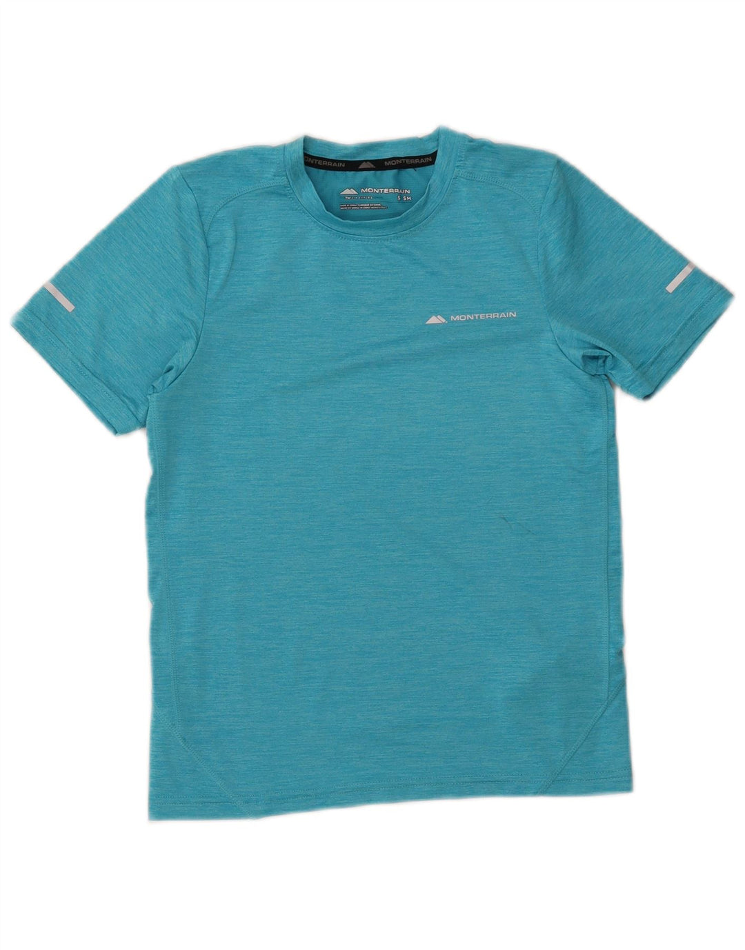 MONTERRAIN Womens T-Shirt Top UK 10 Small Blue Polyester