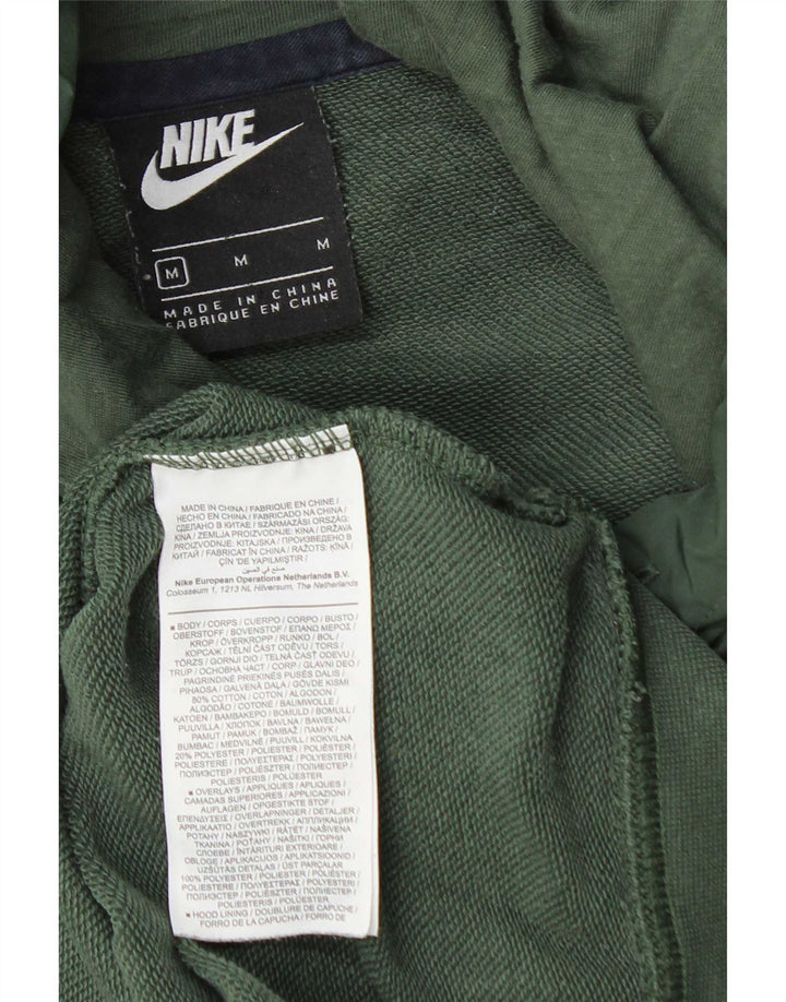 Męski sweter z kapturem Nike Graphic, średni zielony, bawełniany