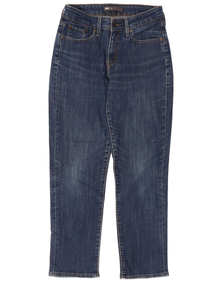 Damskie zwężane dżinsy Levi's W28 L26 Niebieska bawełna