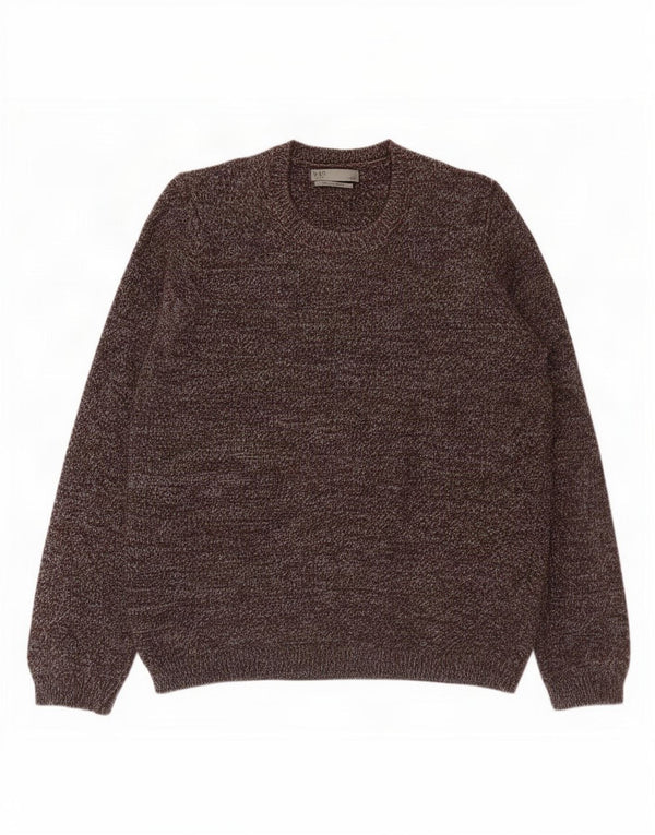 Marks & Spencer Damski sweter z okrągłym dekoltem, UK 16, duży, bordowy
