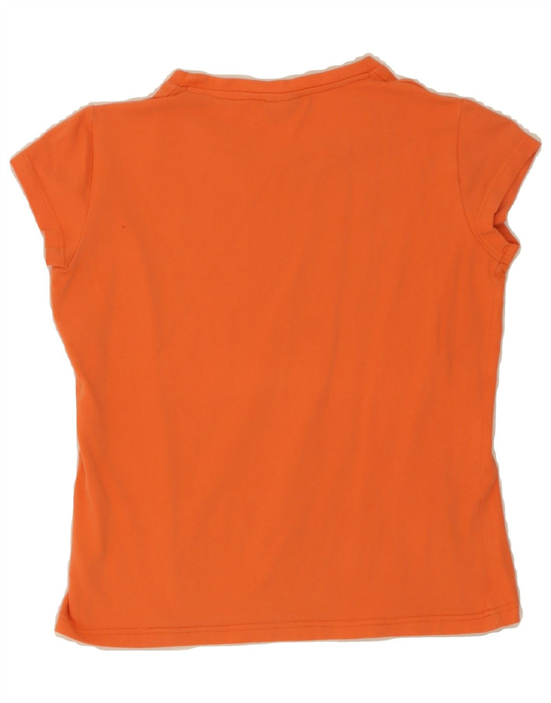 ASICS Womens Crop T-Shirt Top UK 12 Medium Orange Cotton Vintage Asics and Second-Hand Asics from Messina Hembry 