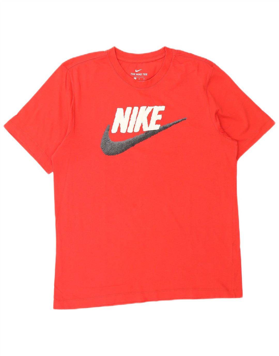 Męski T-shirt z grafiką NIKE, bawełniany, średni czerwony