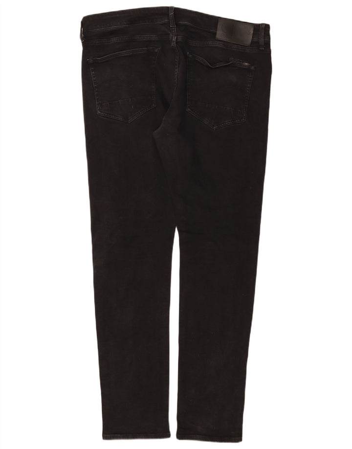 G-Star Męskie 3301 Slim Jeans W38 L34 Czarna bawełna