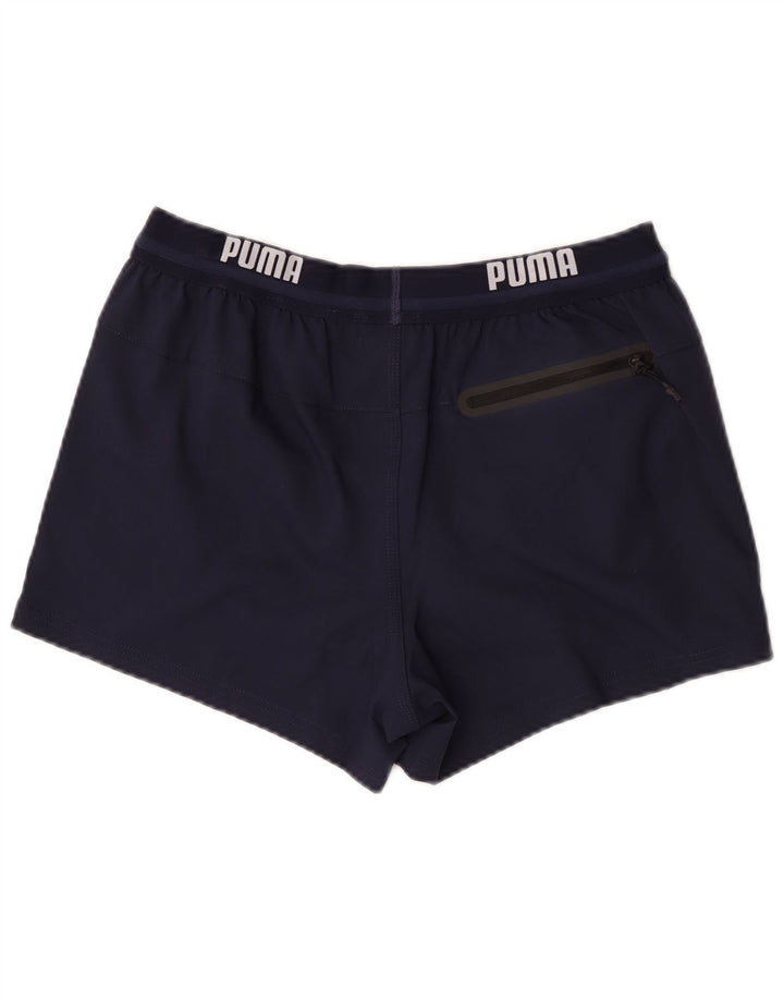 Męskie spodenki sportowe Puma z grafiką, średni granatowy poliester