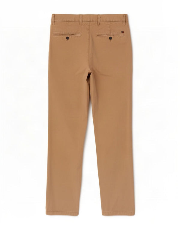 Męskie proste spodnie chino Tommy Hilfiger W32 L32 beżowa bawełna