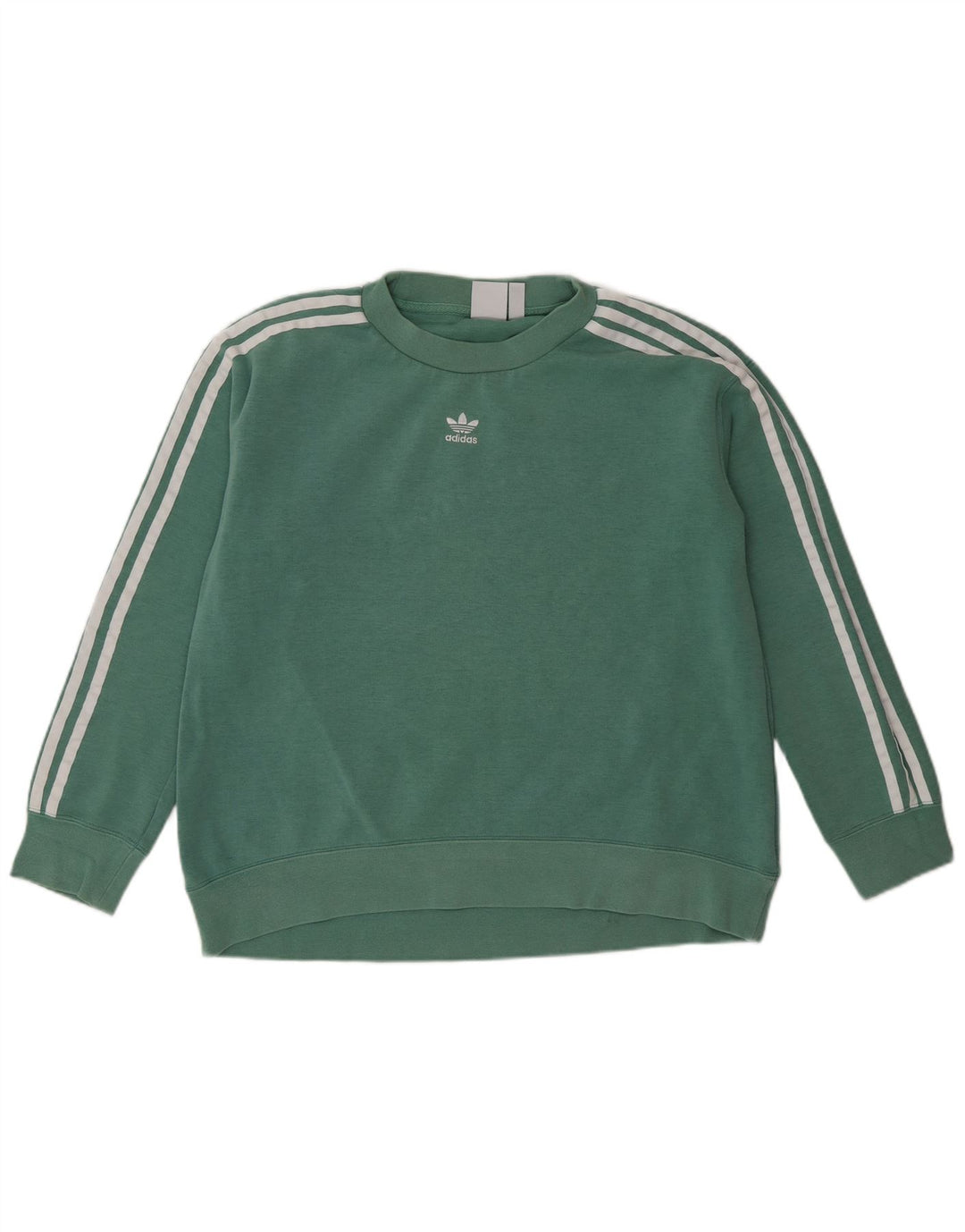 Damska bluza oversize Adidas Jumper UK 8 Small Green Cotton
