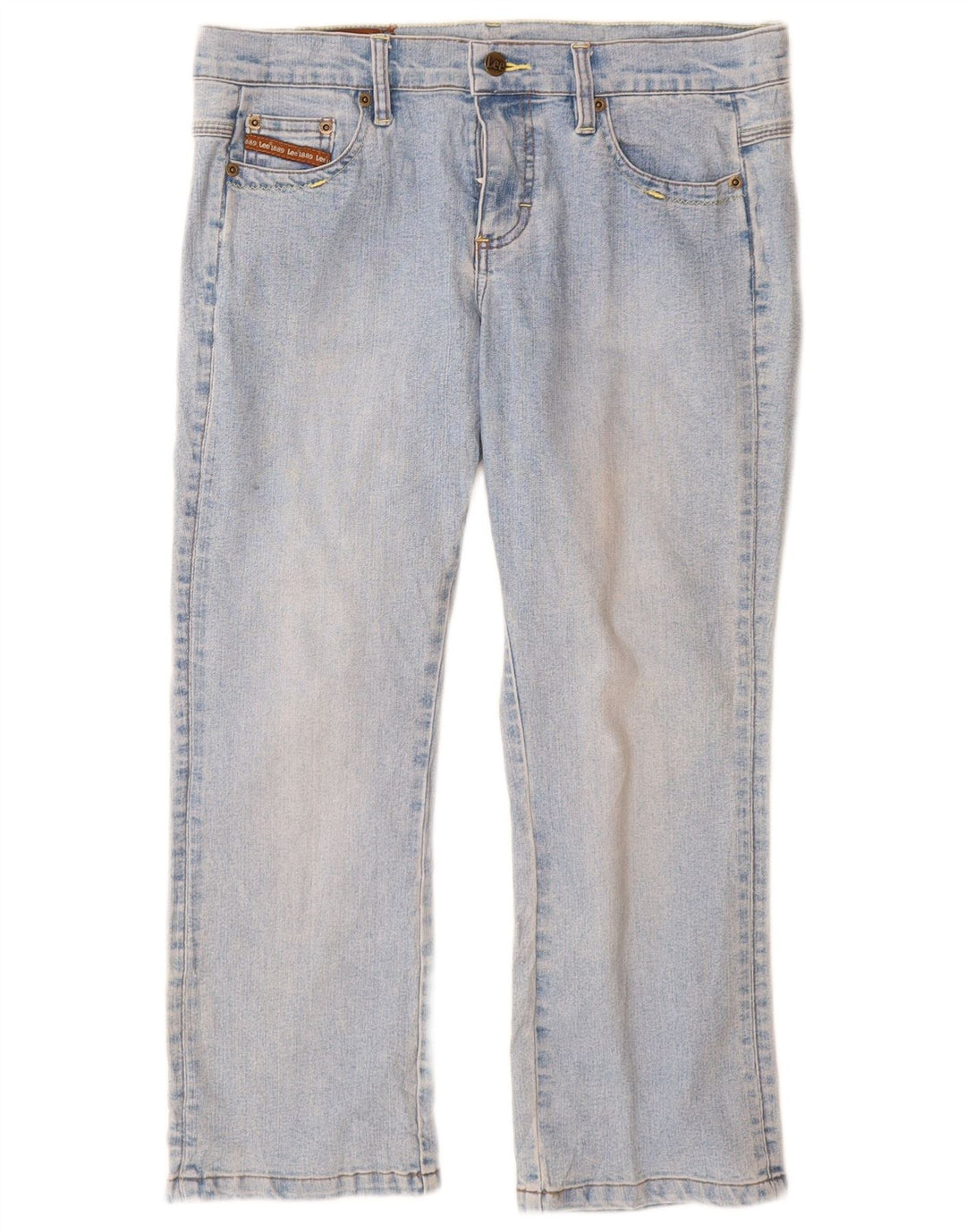 Damskie jeansy Lee Cropped W32 L24 Niebieskie