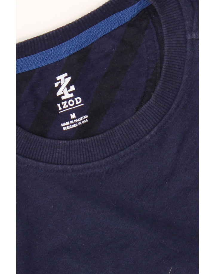 IZOD Mens Sweatshirt Jumper Medium Navy Blue Cotton Vintage Izod and Second-Hand Izod from Messina Hembry 