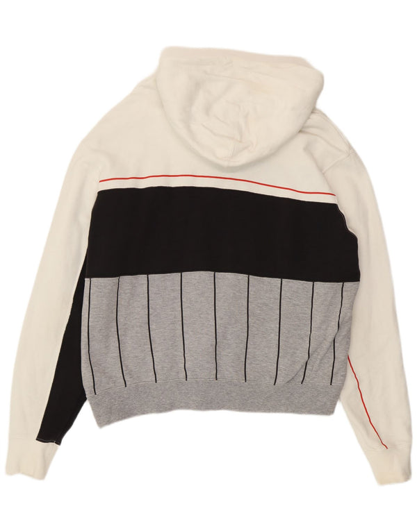 Damska bluza z kapturem Adidas UK 16, duża, wielobarwna bawełna z blokami kolorów