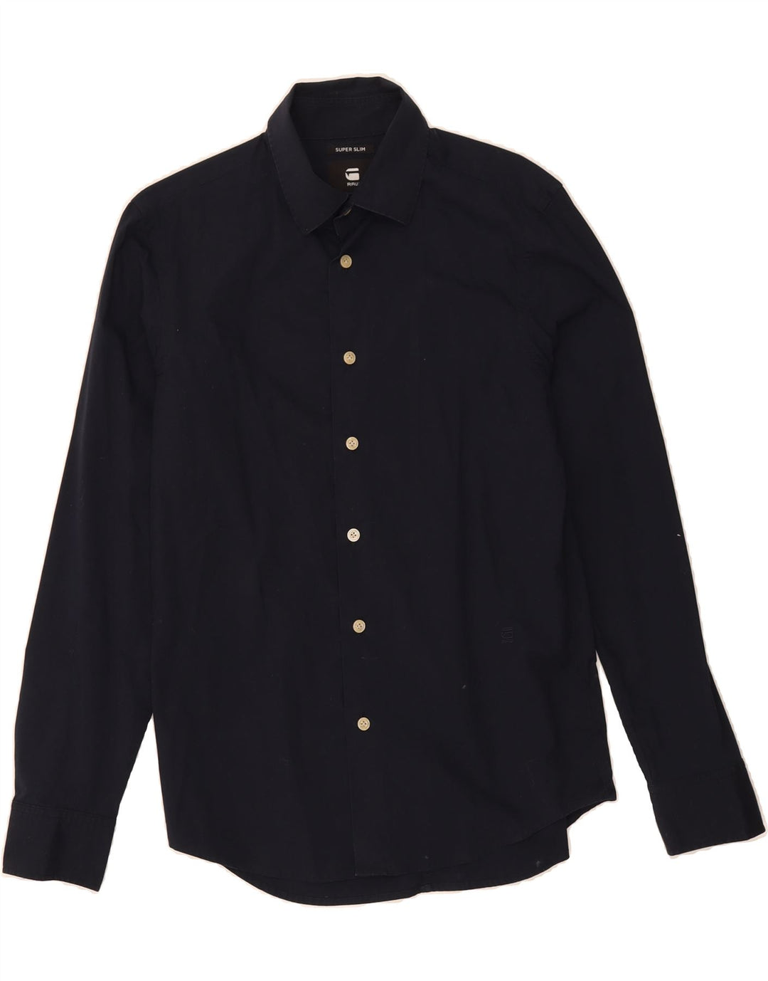 G-STAR Mens Slim Shirt Medium Navy Blue Cotton Vintage G-Star and Second-Hand G-Star from Messina Hembry 