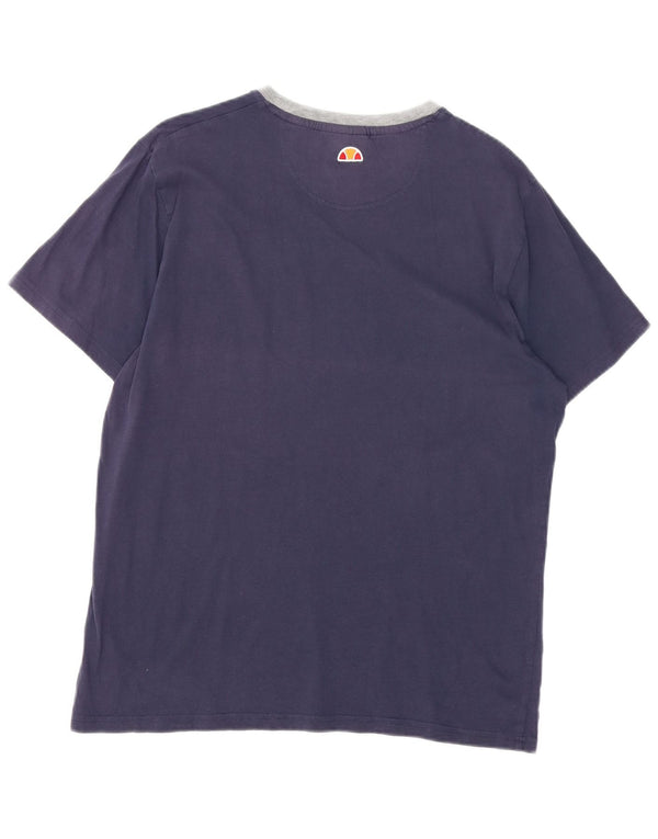 Męska koszulka z grafiką Ellesse Top XL, granatowa, bawełniana