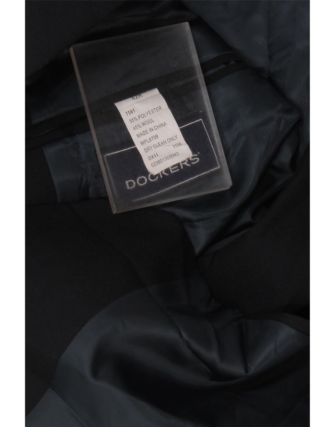 Męska marynarka zapinana na 2 guziki DOCKERS UK 42 XL, czarny poliester