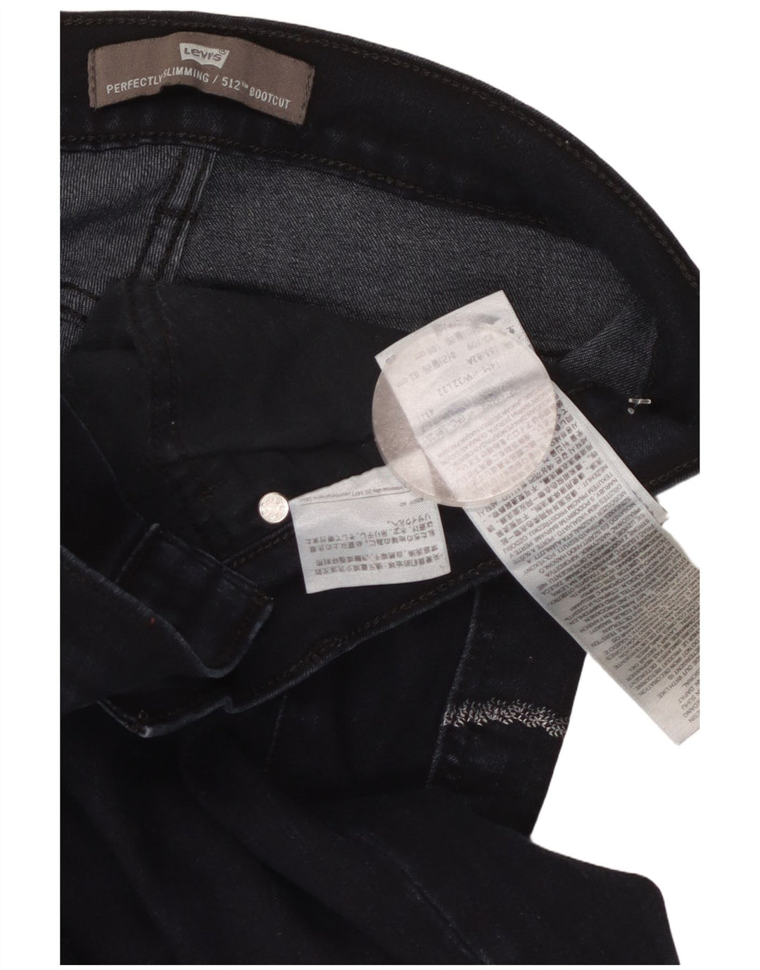 Damskie jeansy Levi's 512 Idealnie wyszczuplające Bootcut W32 L32 Granatowa bawełna