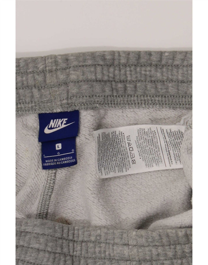 Męskie spodnie dresowe Nike, duże, szare, nakrapiane, bawełniane