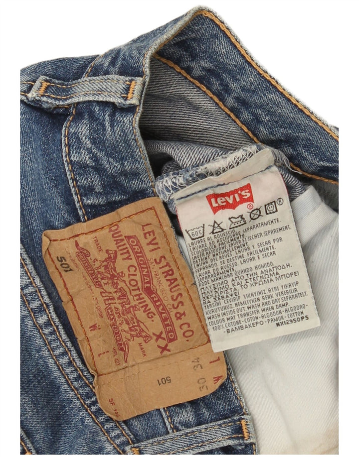 Damskie jeansy Levi's 501 Straight W30 L30 Niebieskie bawełniane