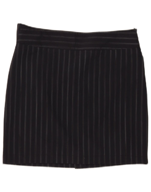 Damska mini spódniczka Marella UK 12 Medium W32 Granatowy poliester w prążki